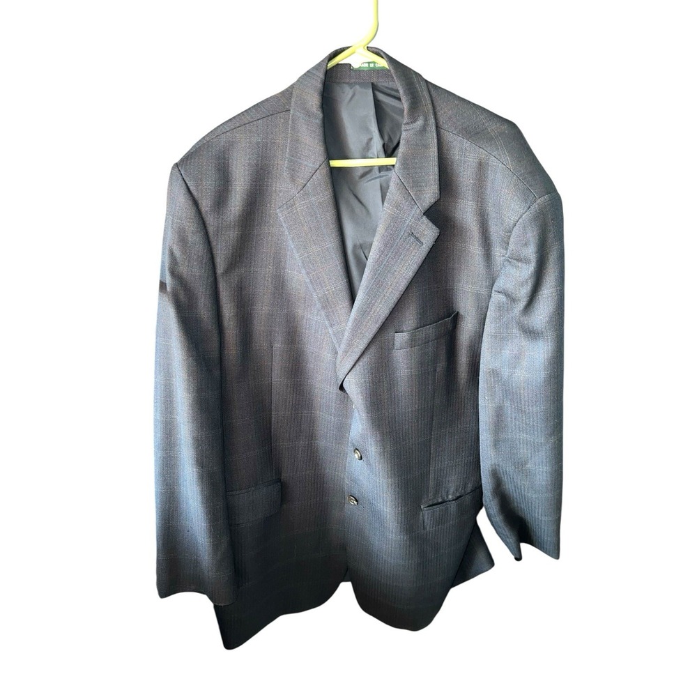 Lauren Ralph Lauren Mens Classic Fit Suit Jacket Navy Gray 48L